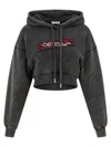 Off-white Check Flan Bookish Sweatshirt Gray In Gray