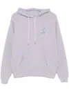 Off-white Grey Cotton Hoodie With Back Print In Grey