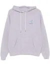 Off-white Grey Cotton Hoodie With Back Print In Gray