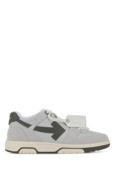 Off-white Grey Fabric And Suede Out Of Office Sneakers In Gray
