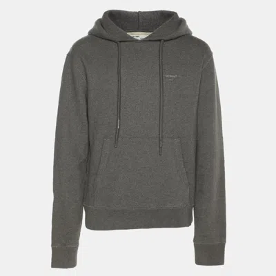 Pre-owned Off-white Grey Jersey Hoodie S In Gray