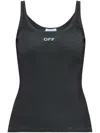 Off-white Off White Women Slate Stretch Cotton Tank Top In Grey