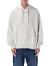 Off-white Skate Hoodie With Drawstring And Pocket In Gray