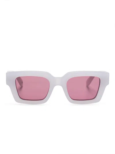 Off-white Grey Sunglasses With Pink Lenses In Gray