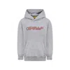 Off-white Grey Sweatshirt For Boy With Logo In Grey