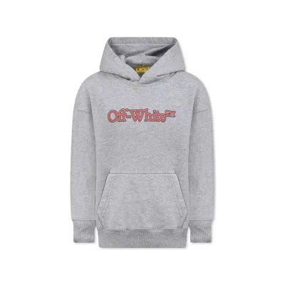 Off-white Kids' Grey Sweatshirt For Boy With Logo