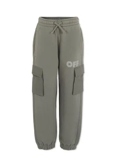 OFF-WHITE GREY TROUSERS FOR BOY WITH ARROWS