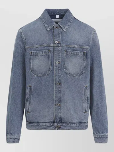 Off-white Off White Hal Arrow Skate Denim Jacket L In Blue