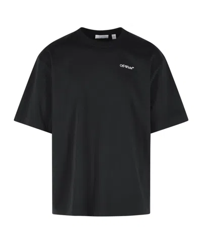 OFF-WHITE 'HALF ARROW' BLACK COTTON T-SHIRT