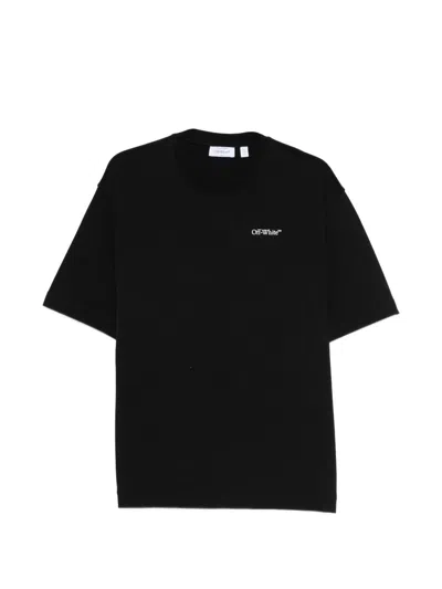 Off-white Off White Half Arrow Cotton T-shirt In Black