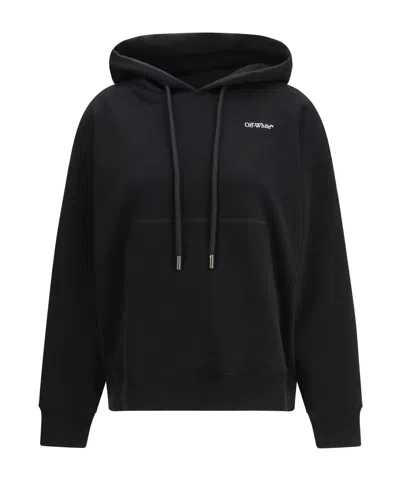 Off-white Half Arrow Logo Hoodie In Black