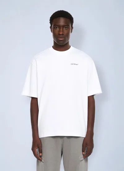 Off-white Graphic Print Crew Neck Short Sleeve T-shirt In White