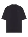 Off-white Graphic Print Short Sleeve Crew Neck T-shirt In Black