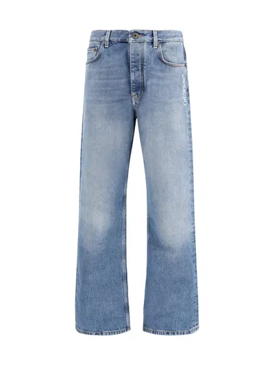 Off-white Half Arrow Slim Relaxed Jeans In Blue