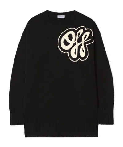 OFF-WHITE HAND-DRAWN SCRIPT SWEATER