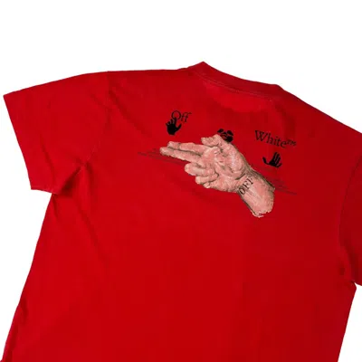Pre-owned Off-white Hand Gun Red T Shirt
