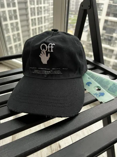 Pre-owned Off-white “hand Off” Baseball Cap - In Black