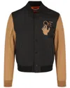 Off-white Man Jacket Dark Brown Size L Soft Leather