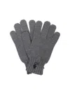 Off-white Hand Off Logo Wool Gloves In Gray