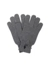 Off-white Hand Off Logo Wool Gloves In Gray