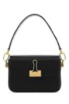 Off-white Plain Binder Leather Shoulder Bag