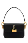 Off-white Plain Binder Leather Shoulder Bag In Black