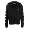 Off-white Hands Arrow Hooded Coat Men's Black