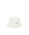 Off-white Delave Logo Canvas Bucket Hat In White