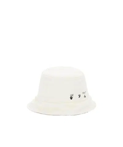 Off-white Hands Off Bucket Hat In White
