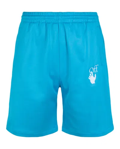 Off-white Hands Off Skate Track Shorts In Blue