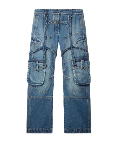 OFF-WHITE OFF-WHITE MID-RISE WIDE LEG JEANS