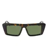 Off-white Bold Rectangular Acetate Sunglasses With Tortoiseshell Pattern