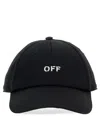 Off-white Logo-embroidered Baseball Cap With Curved Peak In Black