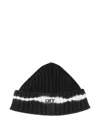 Off-white Ribbed-knit Beanie