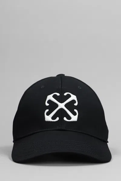 OFF-WHITE HATS IN BLACK COTTON