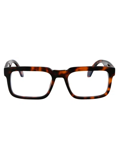 Off-white Havana Acetate Glasses In Brown