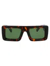 Off-white Havana Acetate  Sunglasses In Green