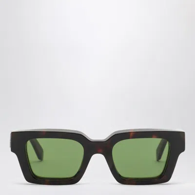 Off-white Havana Acetate  Sunglasses In Black