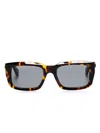 Off-white Hays Square-frame Sunglasses In 褐色