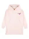 Off-white Kids Pop Heart Pink Hoodie Sweatshirt In Pink