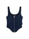 Off-white Heavy Jersey Corset Top In Blue