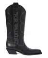 Off-white Black Frame Texan Tall Boots In Black