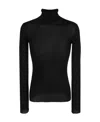 Off-white Helvetica Logo Turtleneck Sweater In Black