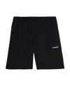 Off-white 'spray Arrow' Black Shorts With Logo Lettering On The Front And Logo Print On The Rear In Black