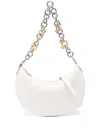 Off-white Hemisphere Leather Shoulder Bag In Neutrals