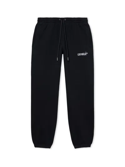Off-white Heraldic Arrow Cuffed Track Pants In Black