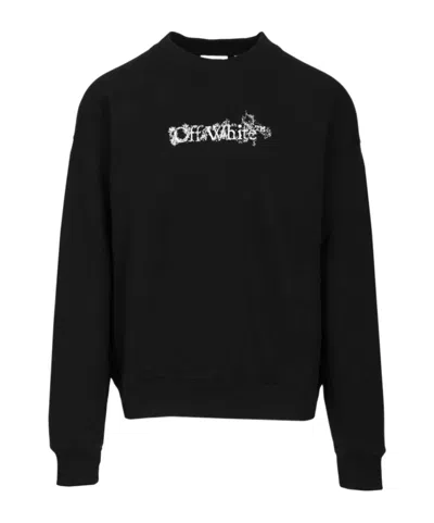 Off-white Heraldic Arrow Skate Crewneck Knitted Sweatshirt In Black