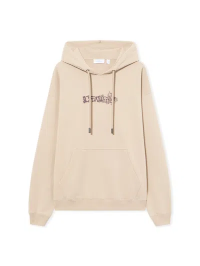 Off-white Heraldic Arrow Drawstring Hoodie In Neutral