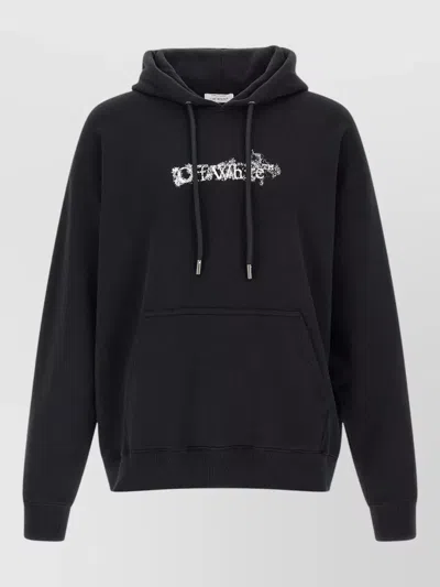 Off-white Heraldic Arrow Skate Hoodie Graphic Back In Black