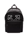 Off-white Heritage Mini Backpack With Front Pocket And Logo Print In Black